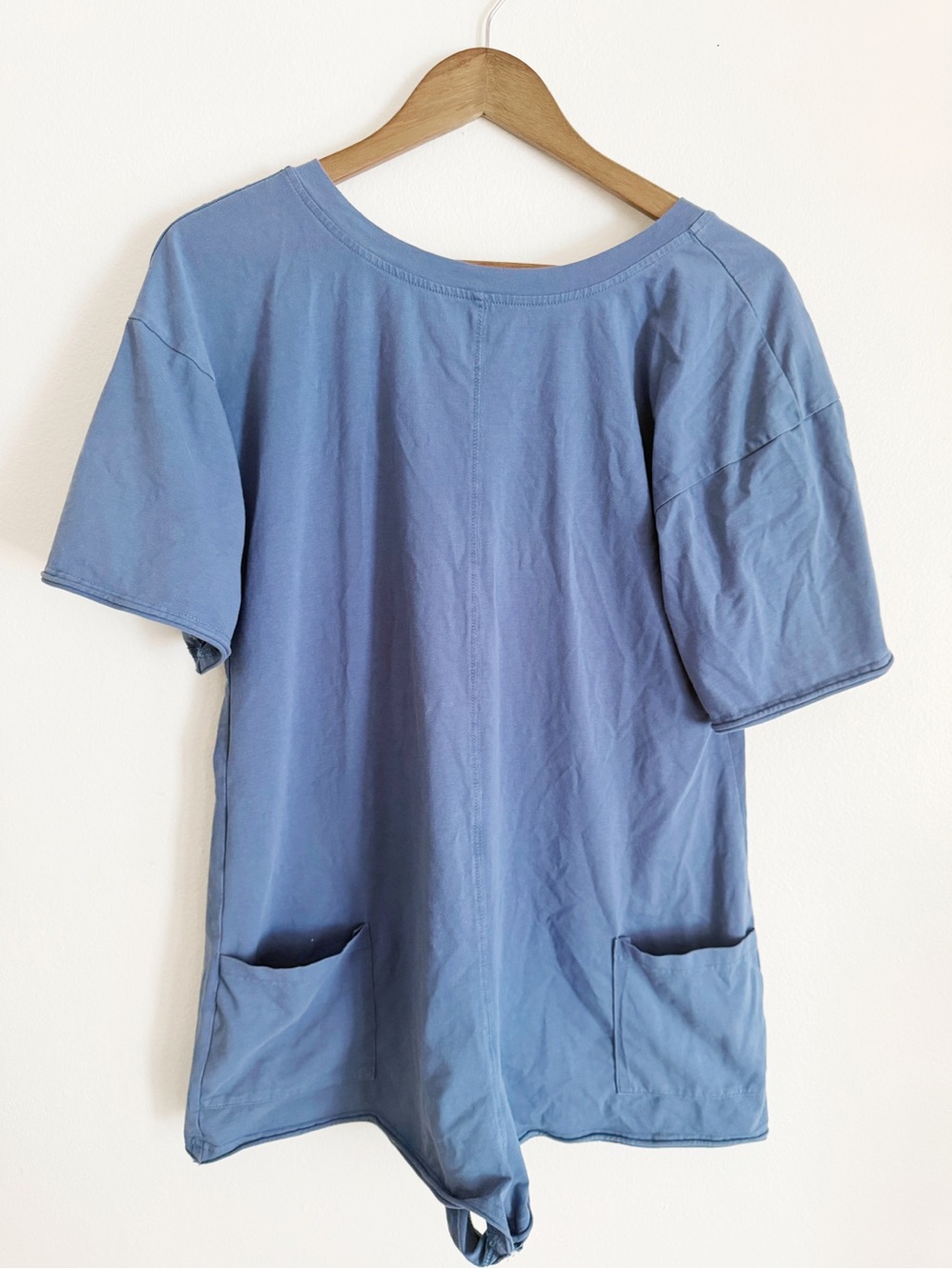 Women's Light Blue Short-Sleeve “Hotshot”  romper XS